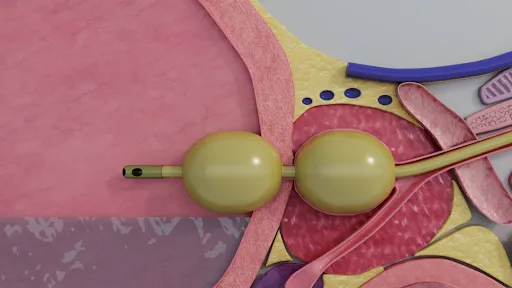 TUCBDP Step 2 — Columnar balloon dilation at prostatic segment